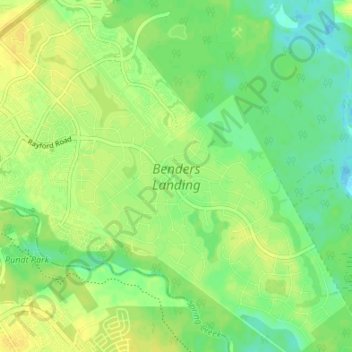 Benders Landing topographic map, elevation, terrain