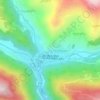 Lentekhi topographic map, elevation, terrain
