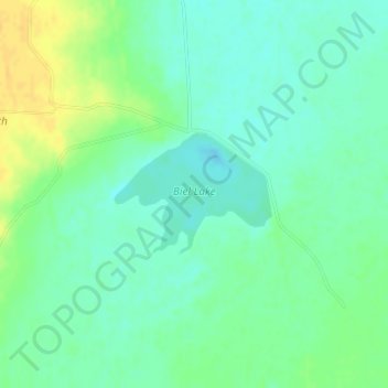 Biel Lake topographic map, elevation, terrain