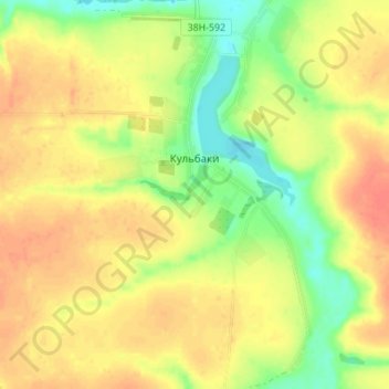 Кульбаки topographic map, elevation, terrain