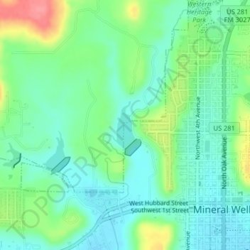 Pinto Lake topographic map, elevation, terrain