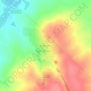 Богдановское topographic map, elevation, terrain