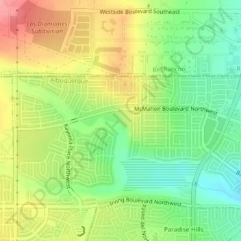 Joe M. Lucero Hillside topographic map, elevation, terrain