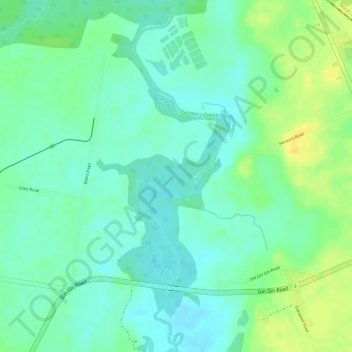 Splitters Creek topographic map, elevation, terrain