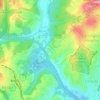 Umbilo River topographic map, elevation, terrain