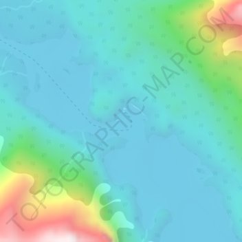 Spirit island topographic map, elevation, terrain
