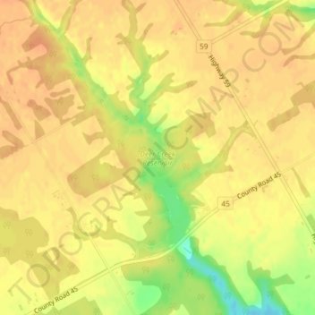 Deer Creek topographic map, elevation, terrain