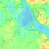 Red Deer Lake topographic map, elevation, terrain