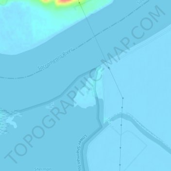 Kite beach topographic map, elevation, terrain