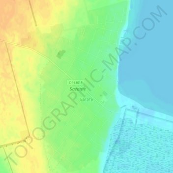 Bahate topographic map, elevation, terrain