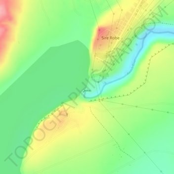 Koka topographic map, elevation, terrain