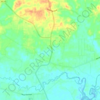 Kiln topographic map, elevation, terrain