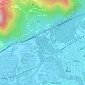 40 Mile Creek topographic map, elevation, terrain