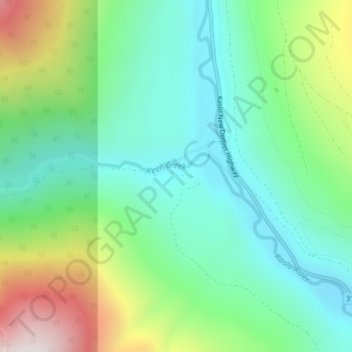 Keen Creek topographic map, elevation, terrain