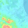 Sungai Rompin topographic map, elevation, terrain