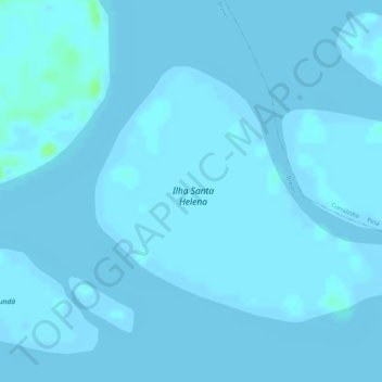 Ilha Santa Helena topographic map, elevation, terrain