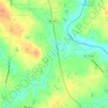 Travis Creek topographic map, elevation, terrain