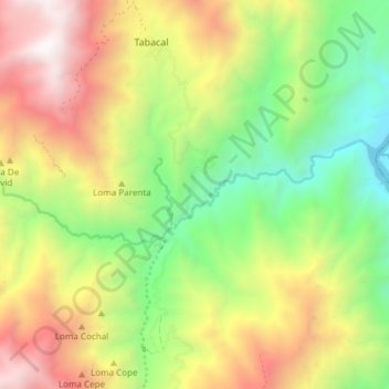 La Clara topographic map, elevation, terrain