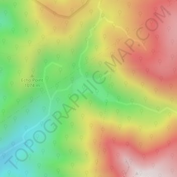 Lake Tali Karng topographic map, elevation, terrain