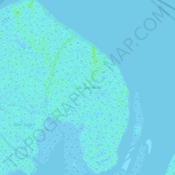 Isla Oyarvide topographic map, elevation, terrain