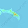 Mana Island topographic map, elevation, terrain