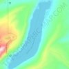 Redfish Lake topographic map, elevation, terrain