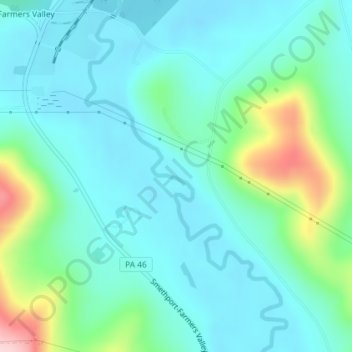 Potato Creek topographic map, elevation, terrain