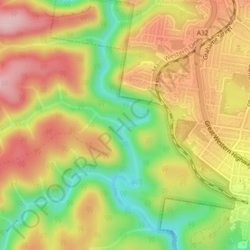 Glenbrook Creek topographic map, elevation, terrain