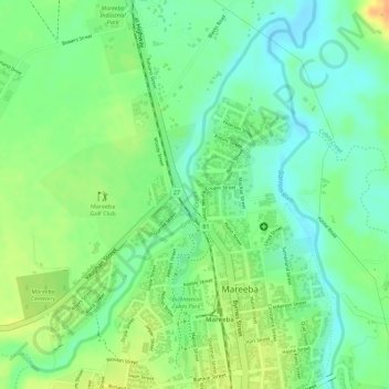 Granite Creek topographic map, elevation, terrain