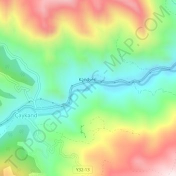Tartar topographic map, elevation, terrain