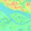 Amazon River topographic map, elevation, terrain