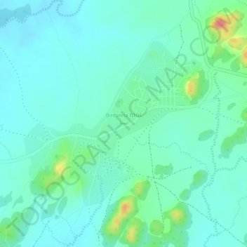 Binbinna topographic map, elevation, terrain