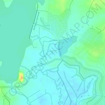 DC topographic map, elevation, terrain