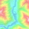 Attabad lake topographic map, elevation, terrain