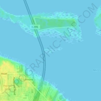 Marion Island topographic map, elevation, terrain