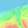 El Arish topographic map, elevation, terrain