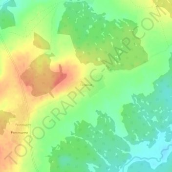 Толмачи topographic map, elevation, terrain