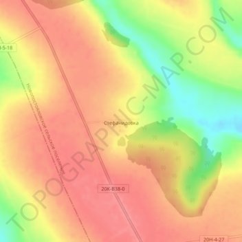 Стефанидовка topographic map, elevation, terrain