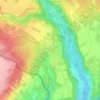 Dardagny Castle topographic map, elevation, terrain