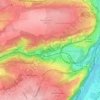 Prokopské jezírko topographic map, elevation, terrain