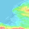 Montego Bay topographic map, elevation, terrain