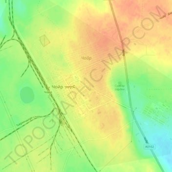 Choir topographic map, elevation, terrain