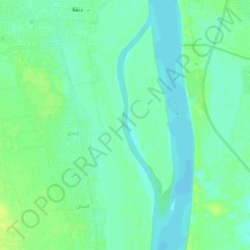 Nile topographic map, elevation, terrain
