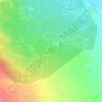 River topographic map, elevation, terrain