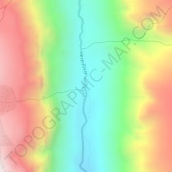 Kern River topographic map, elevation, terrain