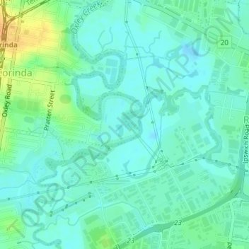 Cliveden Avenue Reserve topographic map, elevation, terrain