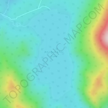 Khagiin khar Lake topographic map, elevation, terrain
