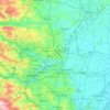 Airedale topographic map, elevation, terrain