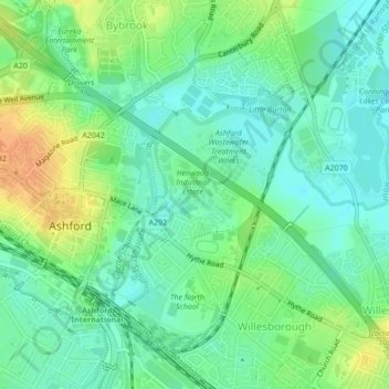 Flip Out topographic map, elevation, terrain