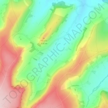 Great Fryup Dale topographic map, elevation, terrain